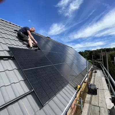 Servicing a solar panel